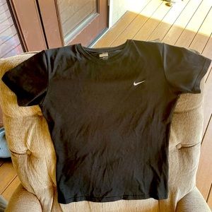 Nike Womens Fit Dri T-shirt Black Medium - GUC!